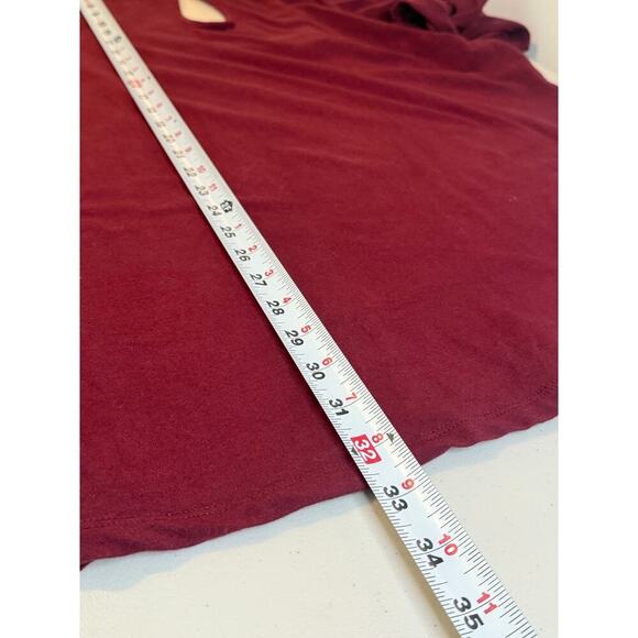 Torrid Foxy Mock Neck Keyhole Open Back Top Maroon Size 2 (2X) - Picture 8 of 8